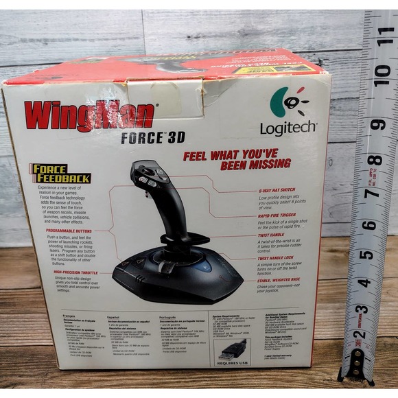 Logitech Wingman Force 3D PC Force Feedback Joystick! In Box! Retail $88! - Picture 2 of 5
